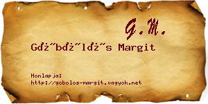 Göbölös Margit névjegykártya